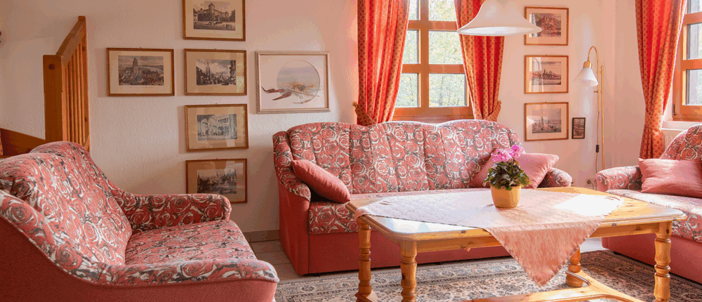 Ferienhaus-Wohnzimmer